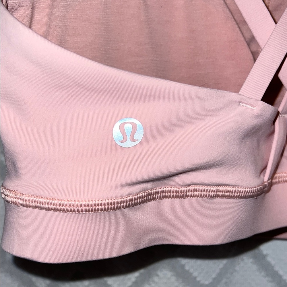 Lululemon Athletica Light Pink Energy Sports Bra, size 10 EUC - Picture 2 of 6
